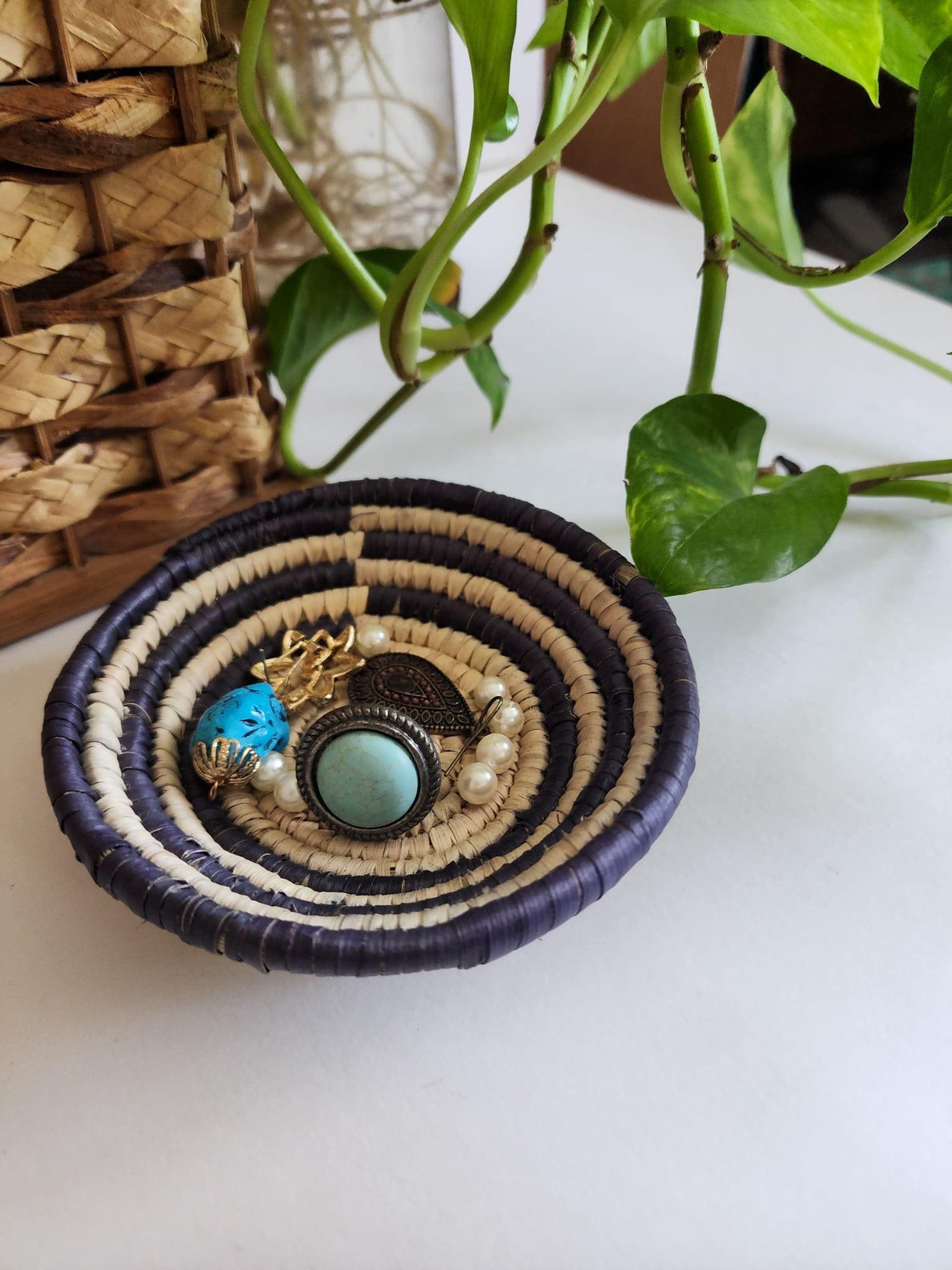 12-Piece Mini Woven Basket Set, 3 Inch Assorted Handwoven Baskets, Southwestern Boho Decor, Small Trinket & Jewelry Bowls, Gift Set - Image 5