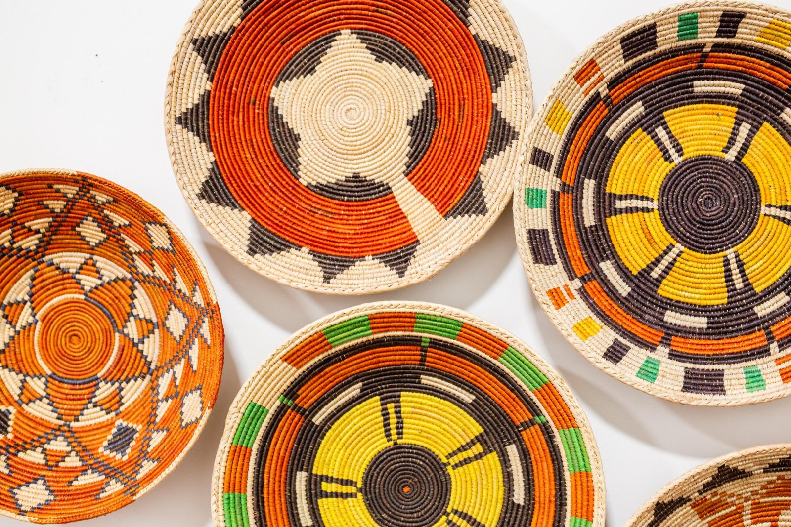 Handwoven Tribal Basket Set – Southwest Boho Wall Decor (Set of 6) - Image 4
