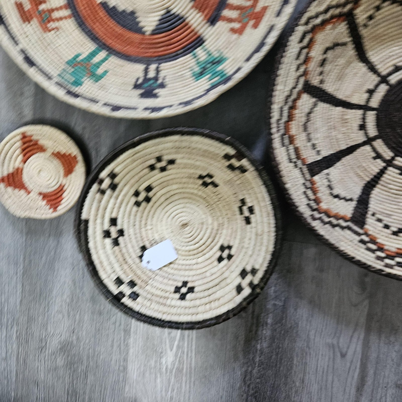 Handwoven Basket Wall Decor Set, African Southwestern Boho, Set of 6 - Image 3