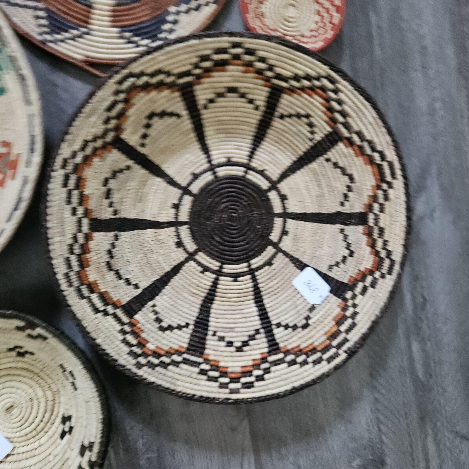 Handwoven Basket Wall Decor Set, African Southwestern Boho, Set of 6 - Image 5