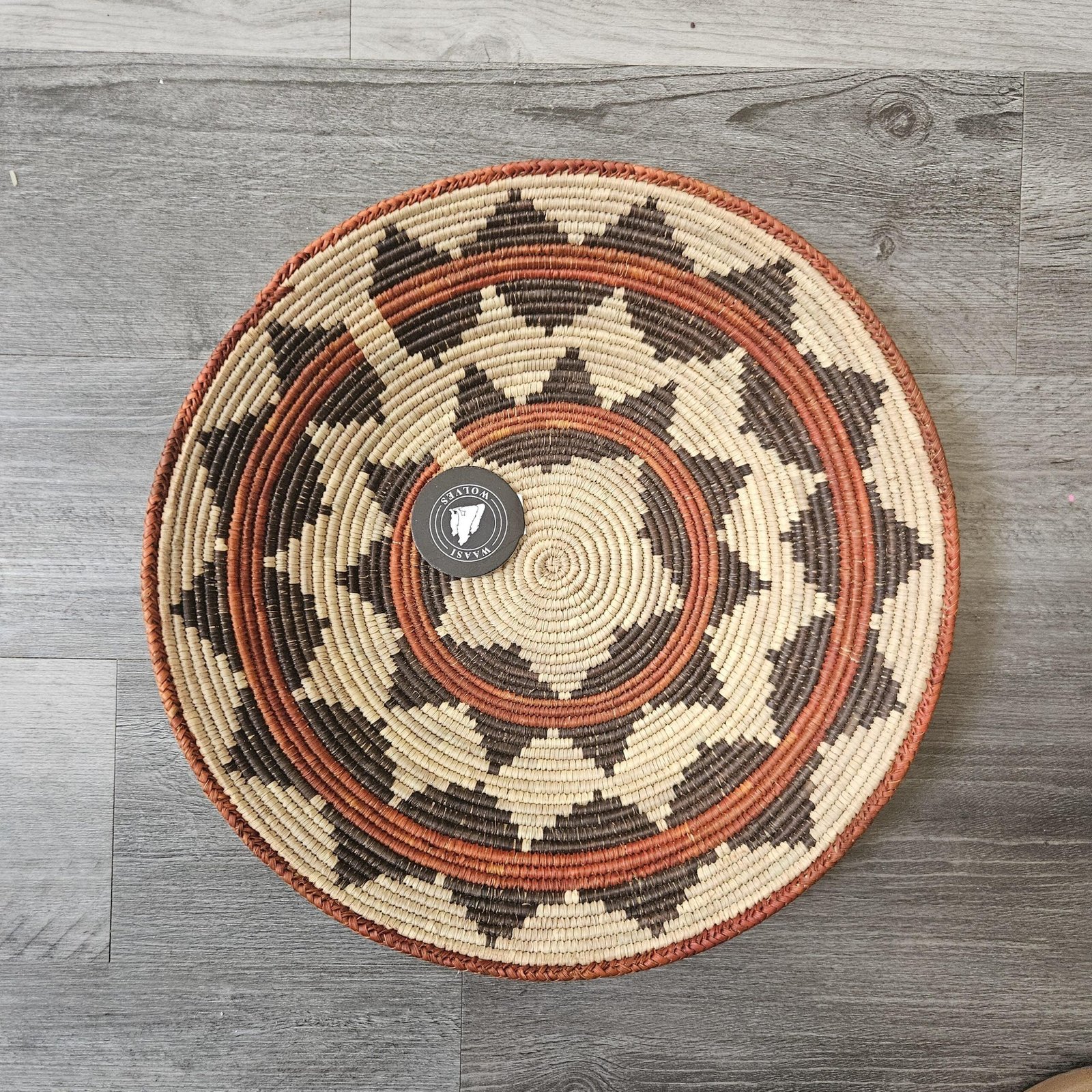 Southwestern Boho Hand Woven Dream Basket | Tribal-Inspired Wall Decor, 13.5–14 Inch - Image 4