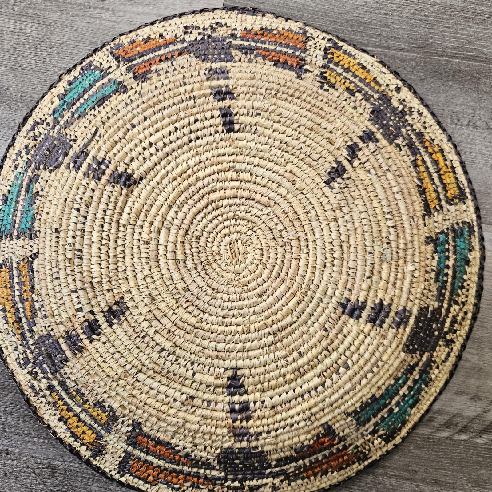Boho Wall Basket Decor, Handwoven 14 Inch Wicker Basket, Southwest Wall Art - Image 4