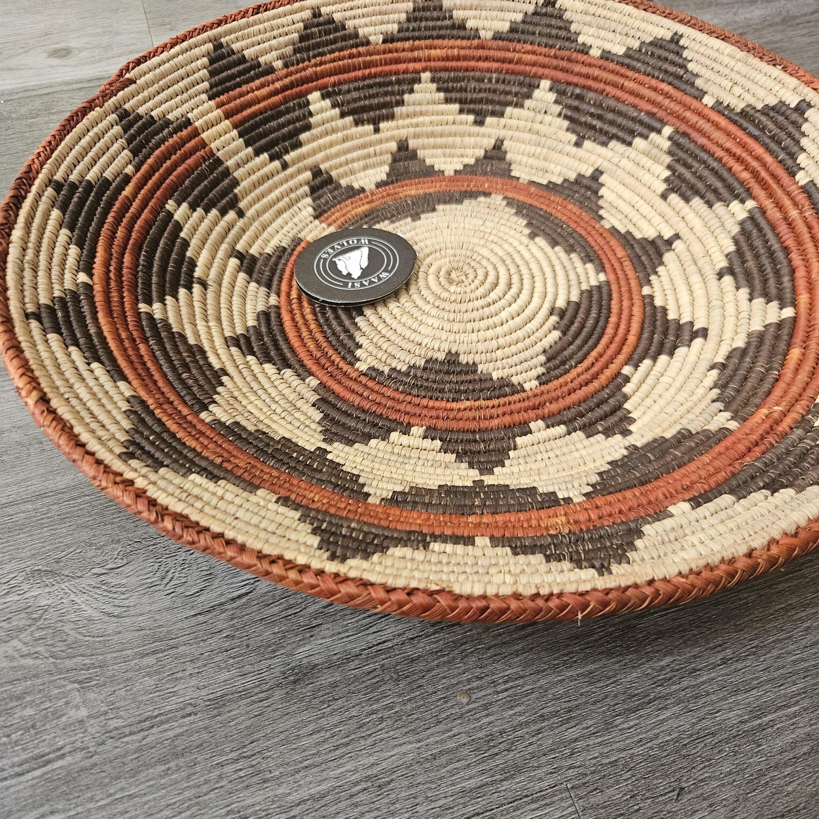Southwestern Boho Hand Woven Dream Basket | Tribal-Inspired Wall Decor, 13.5–14 Inch - Image 5