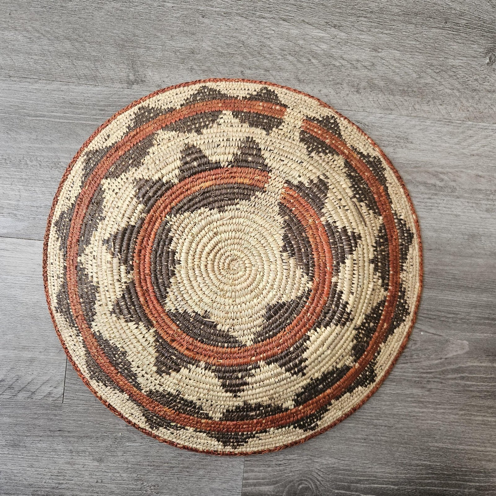 Southwestern Boho Hand Woven Dream Basket | Tribal-Inspired Wall Decor, 13.5–14 Inch - Image 3