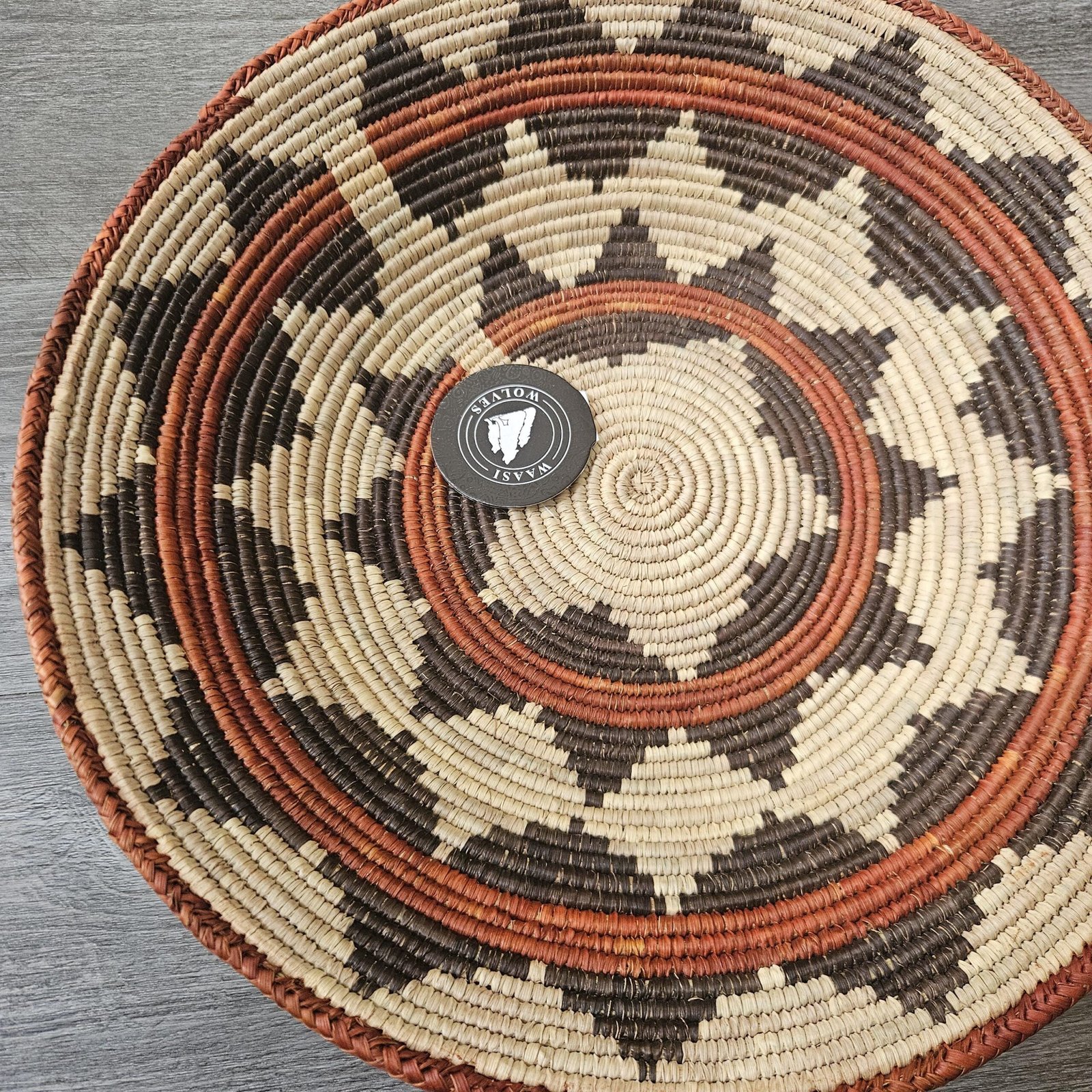 Southwestern Boho Hand Woven Dream Basket | Tribal-Inspired Wall Decor, 13.5–14 Inch - Image 6
