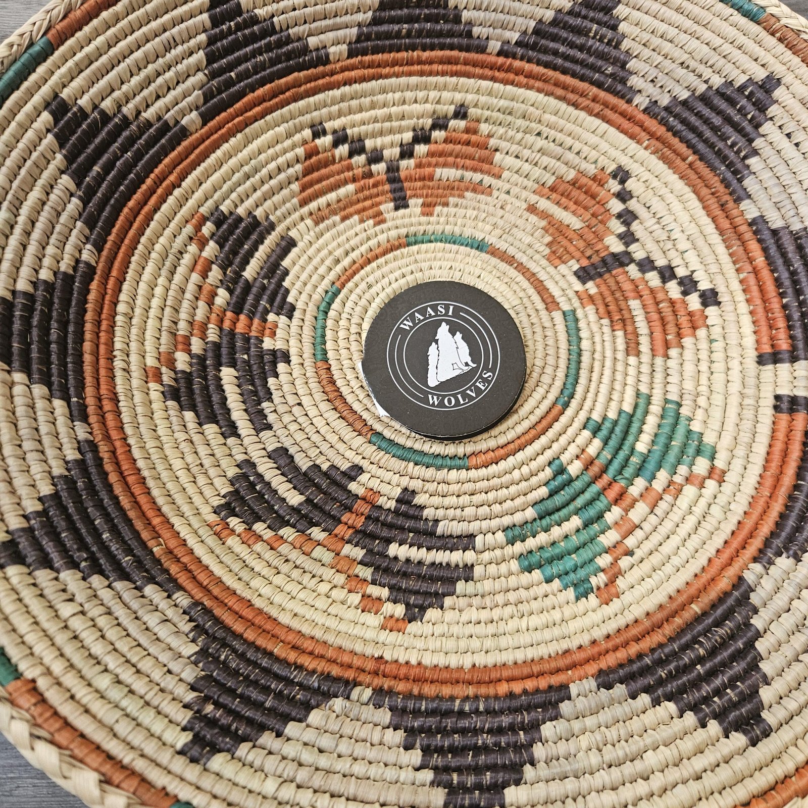 Southwestern Boho Hand Woven Dream Basket | Tribal-Inspired Wall Decor, 13.5–14 Inch - Image 4