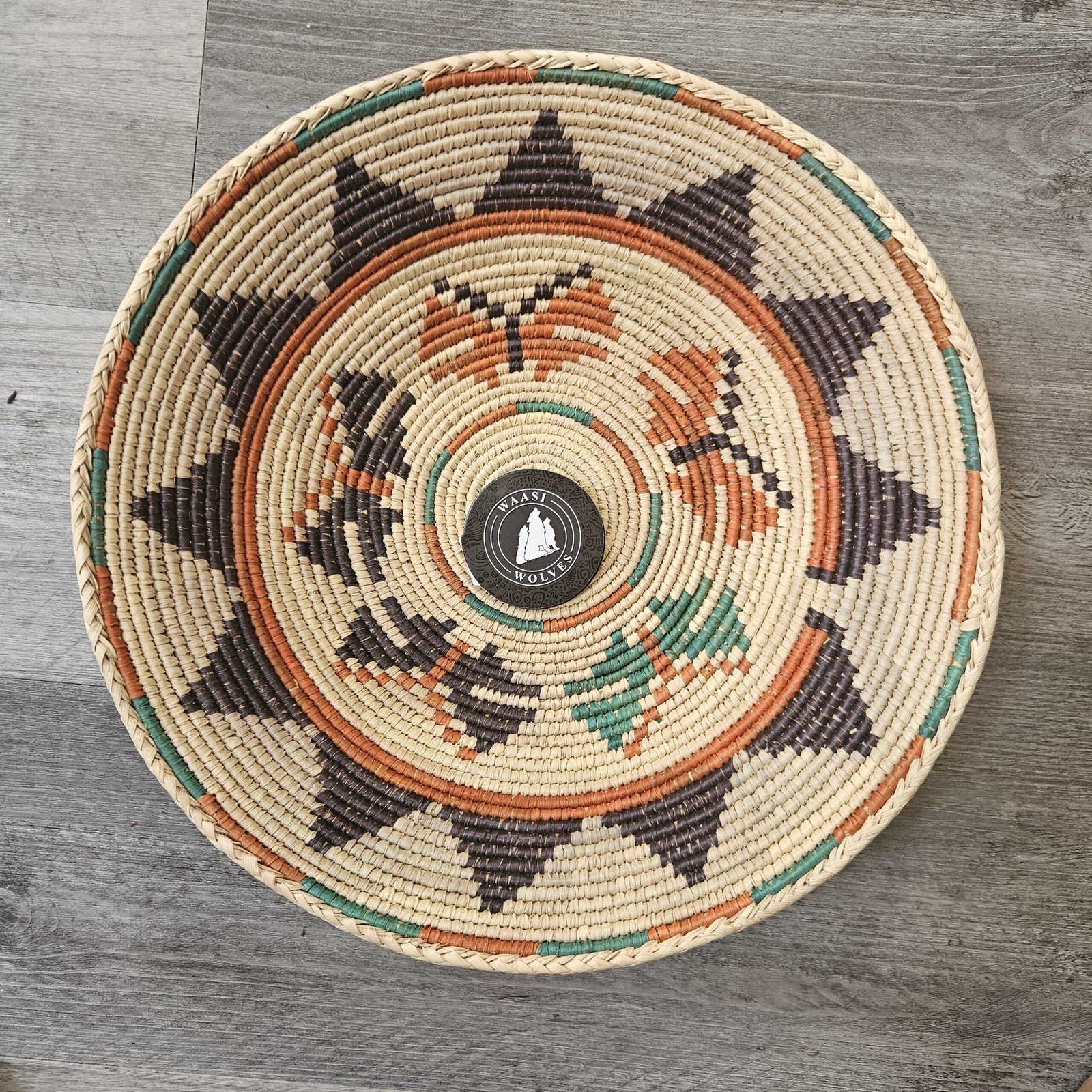 Southwestern Boho Hand Woven Dream Basket | Tribal-Inspired Wall Decor, 13.5–14 Inch - Image 5