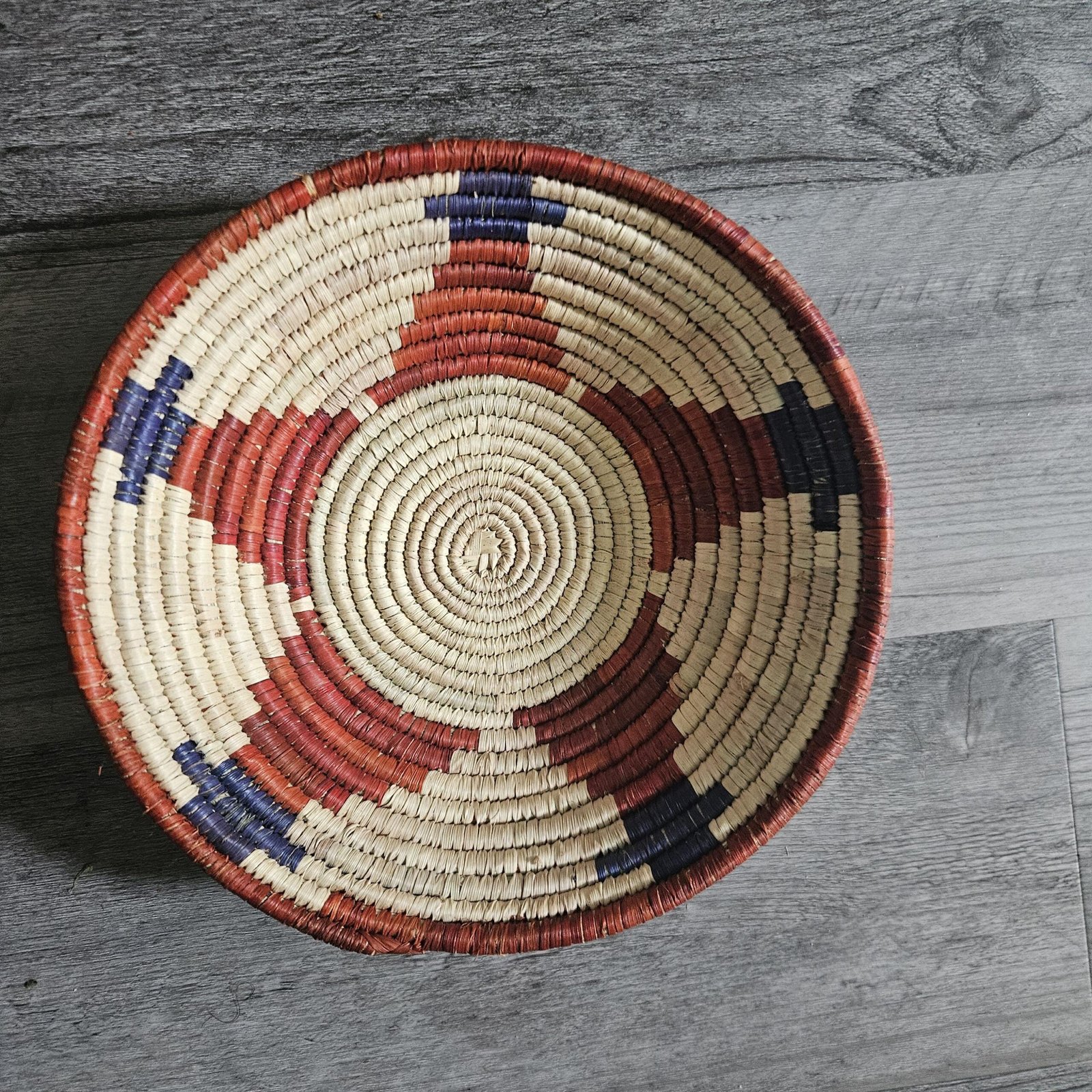 Terracotta Boho Wall Basket | Handwoven African Wall Art | Basket Wall Decor | Rustic Farmhouse Accent | 10 Inch Basket - Image 4