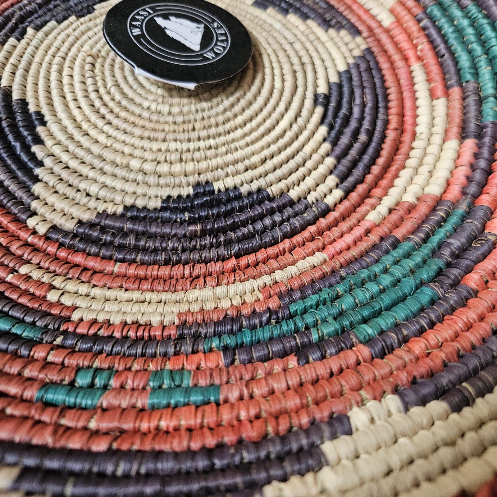 Southwestern Boho Hand Woven Dream Basket | Tribal-Inspired Wall Decor, 13.5–14 Inch - Image 4