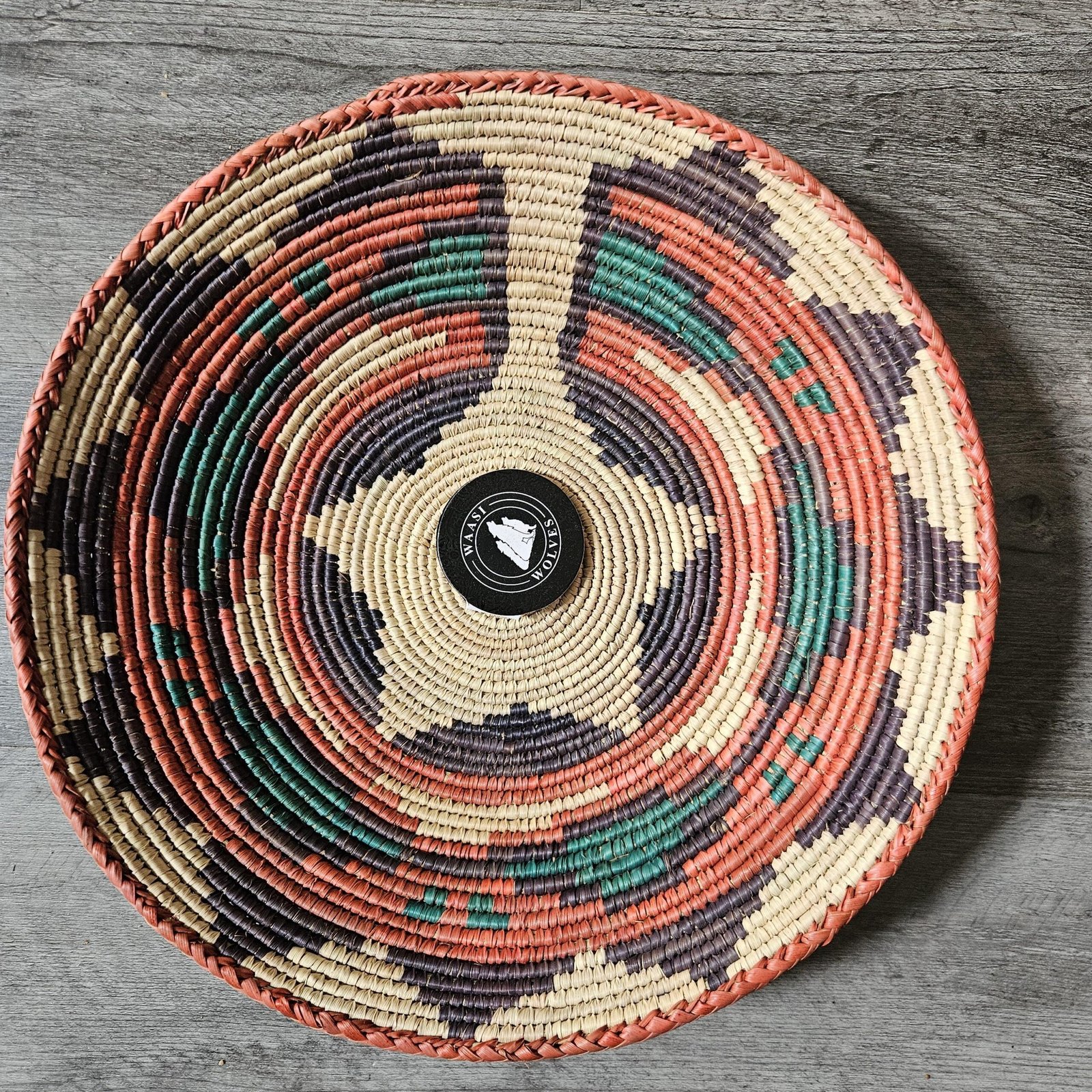 Southwestern Boho Hand Woven Dream Basket | Tribal-Inspired Wall Decor, 13.5–14 Inch - Image 3