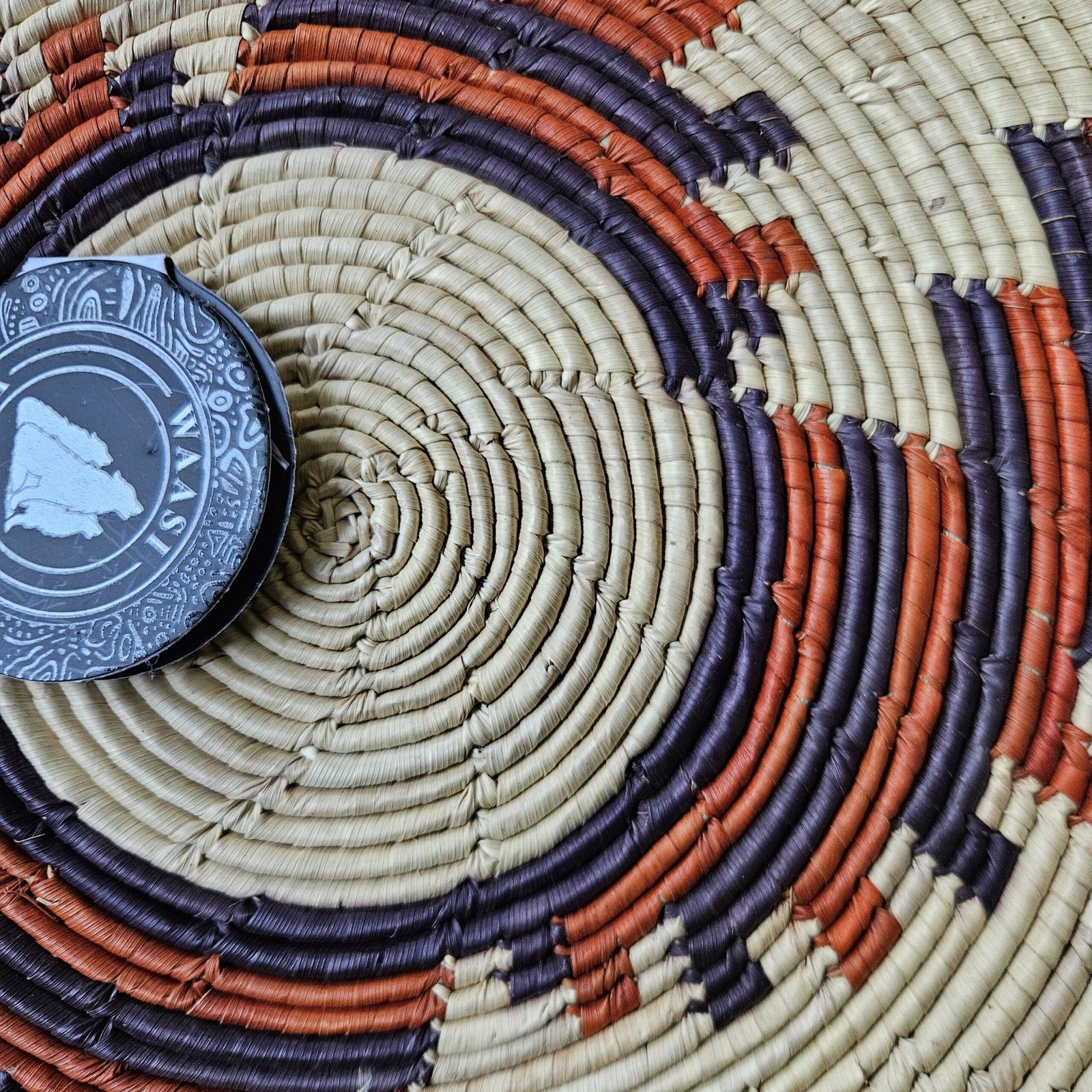 Large 13 Inch African Wall Basket, Boho Wall Basket Decor, Handmade Woven Basket, Tribal Wall Art, Neutral Nursery Decor - Image 7