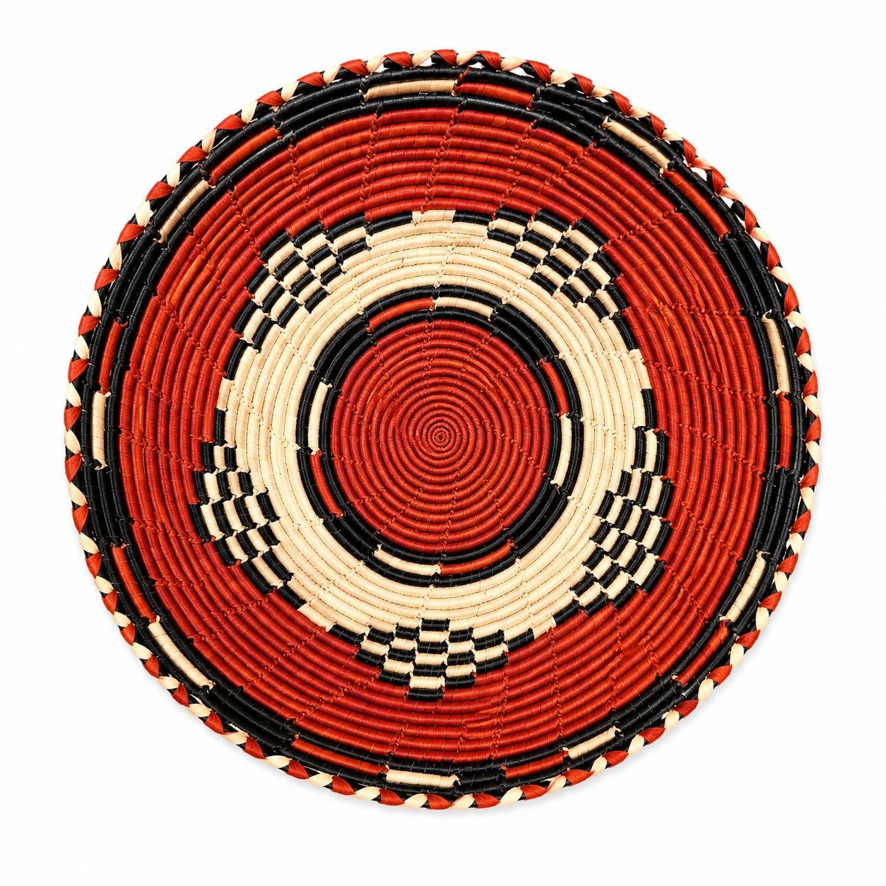 Handwoven Wicker Basket | Boho Table Centerpiece, Wall Decor - Image 3