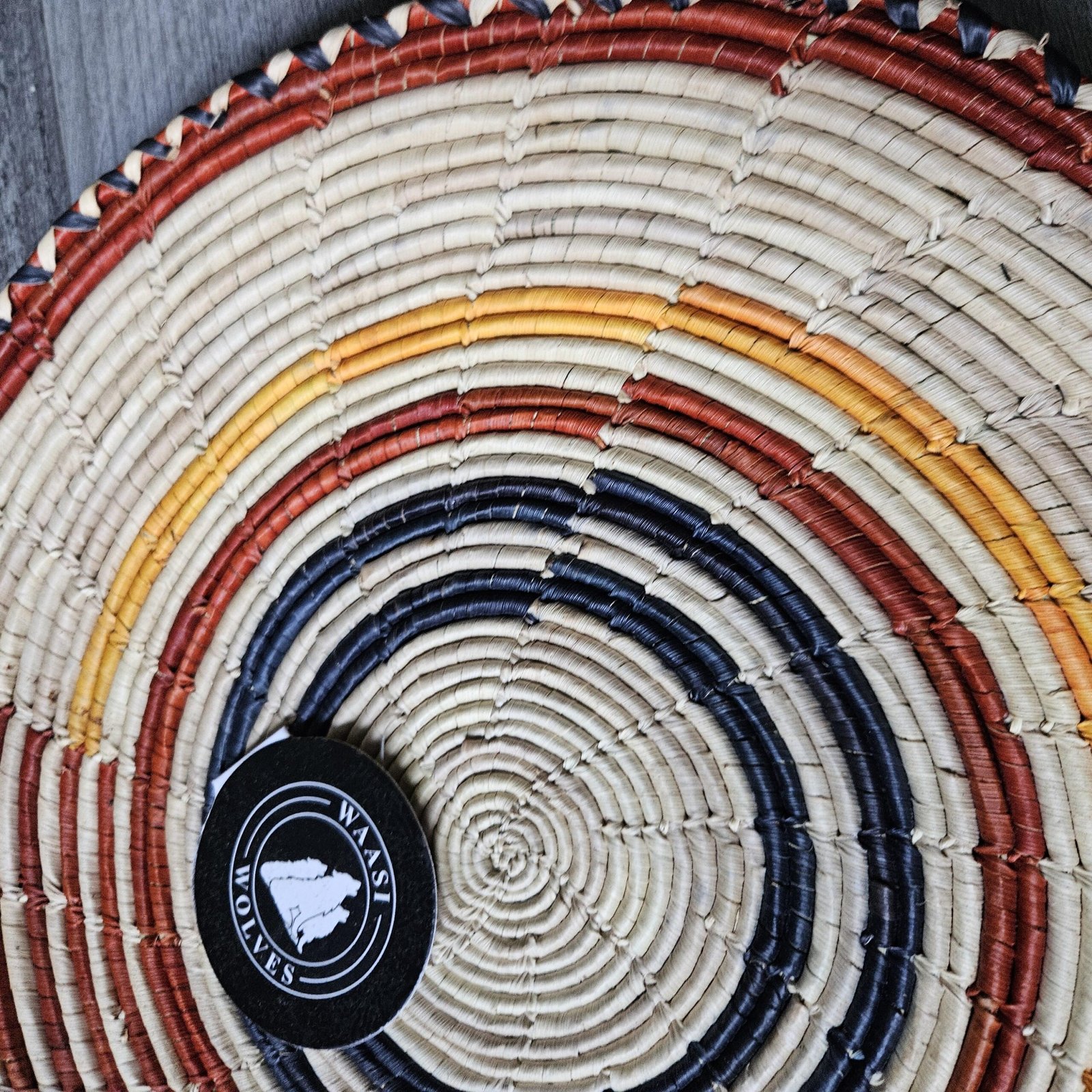 13 Inch Handwoven African Wall Basket, Boho Woven Wall Decor, Large Decorative Basket, Tribal Basket Wall Hanging, Neutral Home Decor - Image 4
