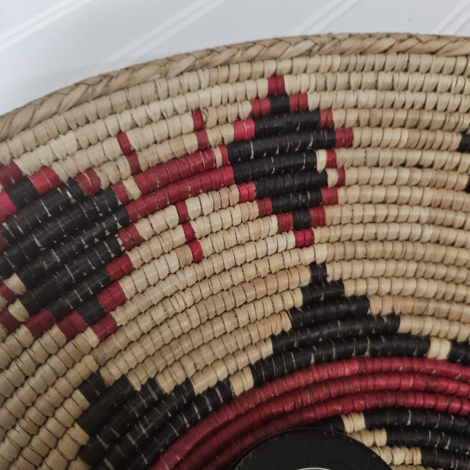 Colorful Woven Wall Basket 14 Inch, Boho African Basket Wall Decor, Handmade Tribal Wall Art, Eclectic Bohemian Home Decor - Image 6