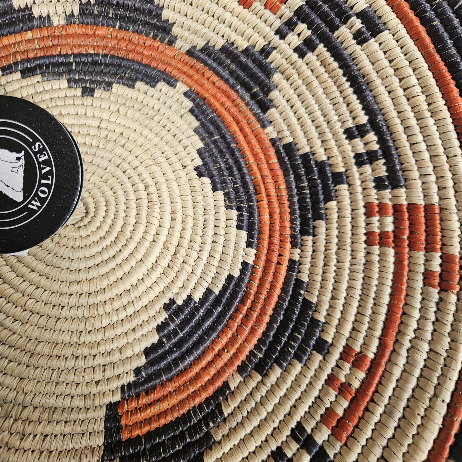 14 Inch Handwoven Wall Basket, African Woven Basket, Terracotta Brown Boho Wall Decor, Southwestern Basket, Tribal Wall Art - Image 6