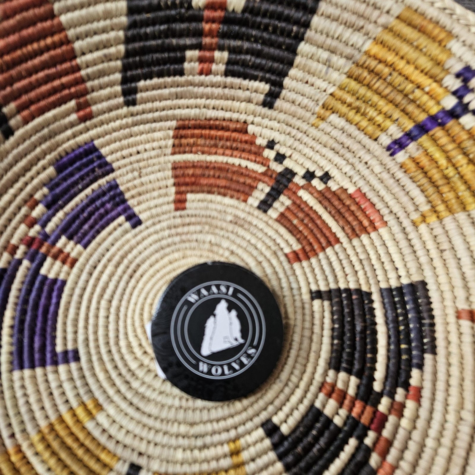Handwoven African Wall Basket 14 Inch | Colorful Woven Wall Decor | Boho Raffia Basket | Tribal Wall Art | Ethnic Home Decor - Image 5