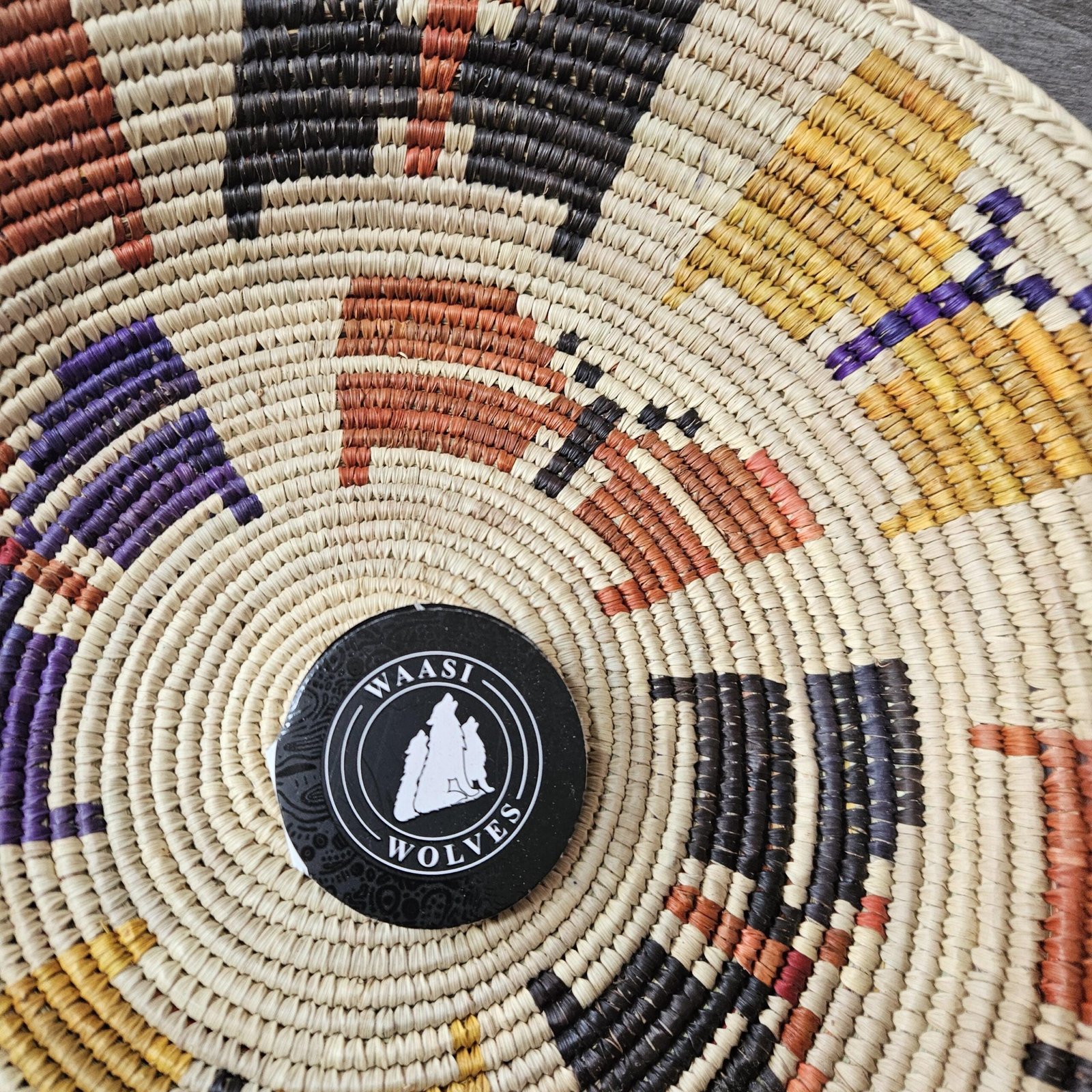 Handwoven African Wall Basket 14 Inch | Colorful Woven Wall Decor | Boho Raffia Basket | Tribal Wall Art | Ethnic Home Decor - Image 8