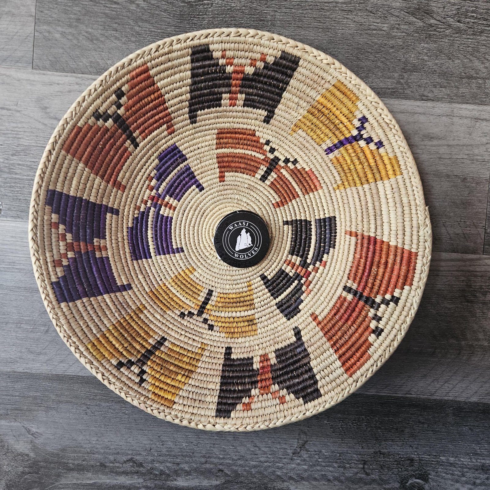Handwoven African Wall Basket 14 Inch | Colorful Woven Wall Decor | Boho Raffia Basket | Tribal Wall Art | Ethnic Home Decor - Image 4