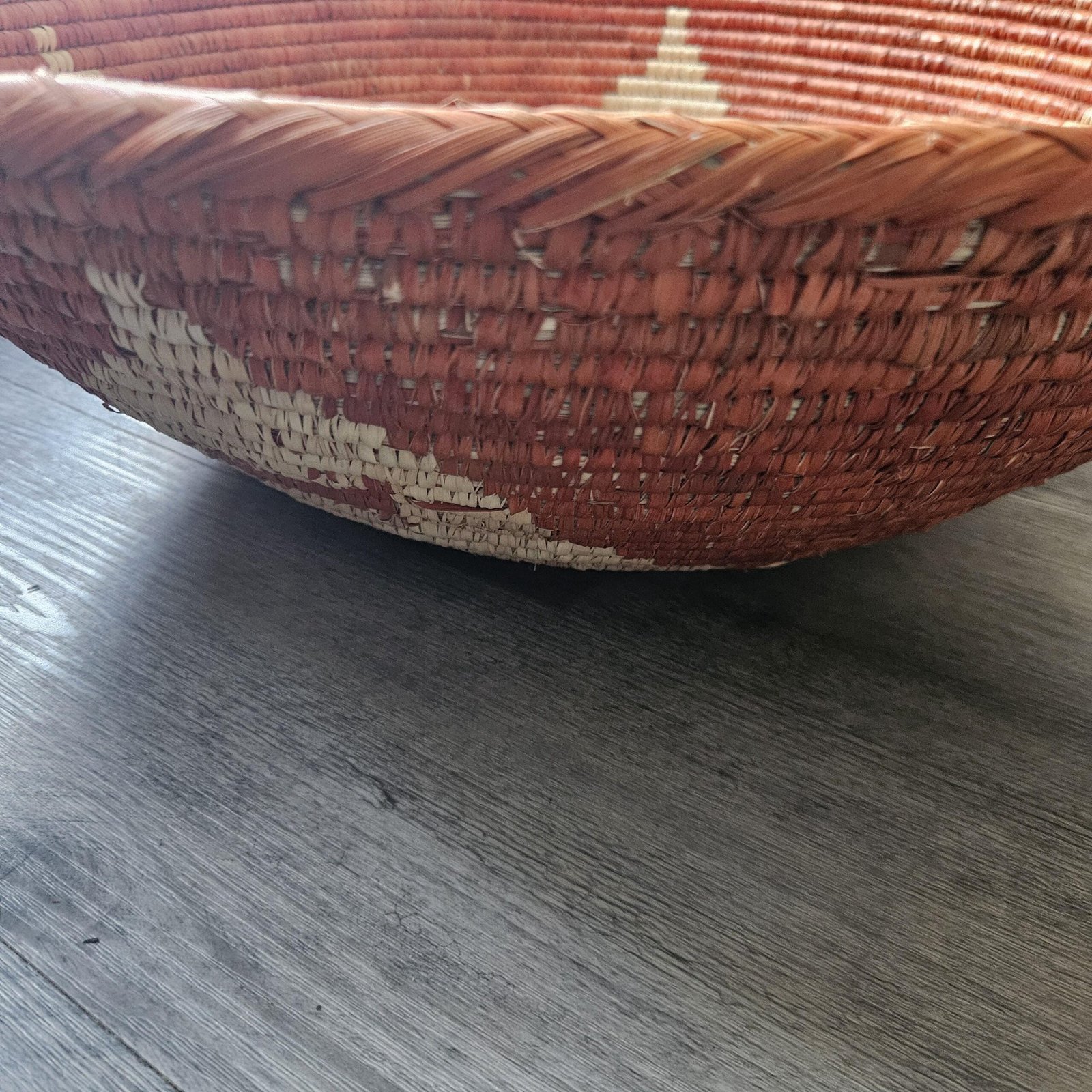 20 Inch Wall Basket, Terracotta Star Woven Wall Decor, Boho Palm Fiber Basket - Image 6