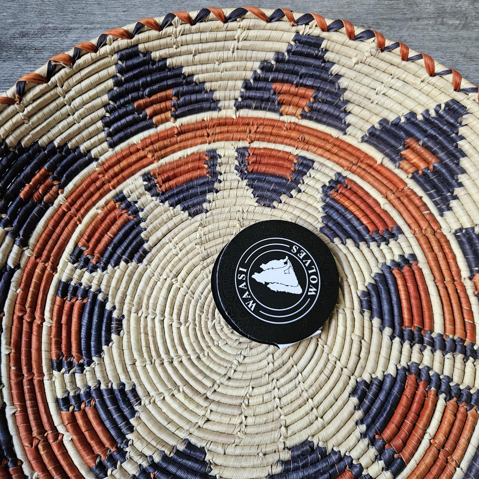 Large 13 Inch African Wall Basket, Boho Wall Basket Decor, Handmade Woven Basket, Tribal Wall Art, Neutral Nursery Decor - Image 4