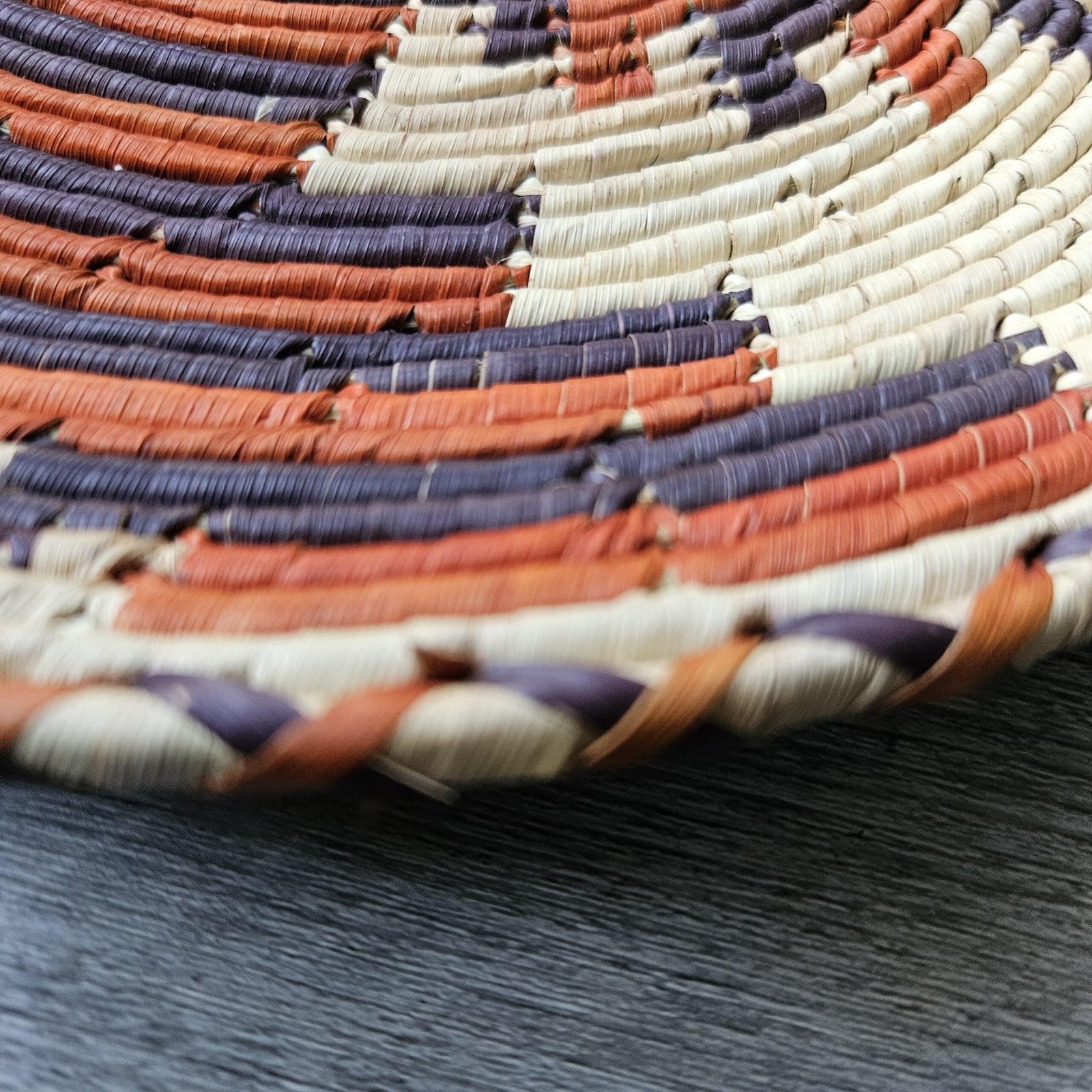 Large 13 Inch African Wall Basket, Boho Wall Basket Decor, Handmade Woven Basket, Tribal Wall Art, Neutral Nursery Decor - Image 4