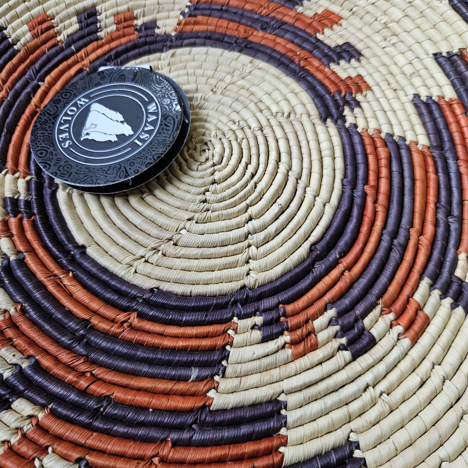 Large 13 Inch African Wall Basket, Boho Wall Basket Decor, Handmade Woven Basket, Tribal Wall Art, Neutral Nursery Decor - Image 6
