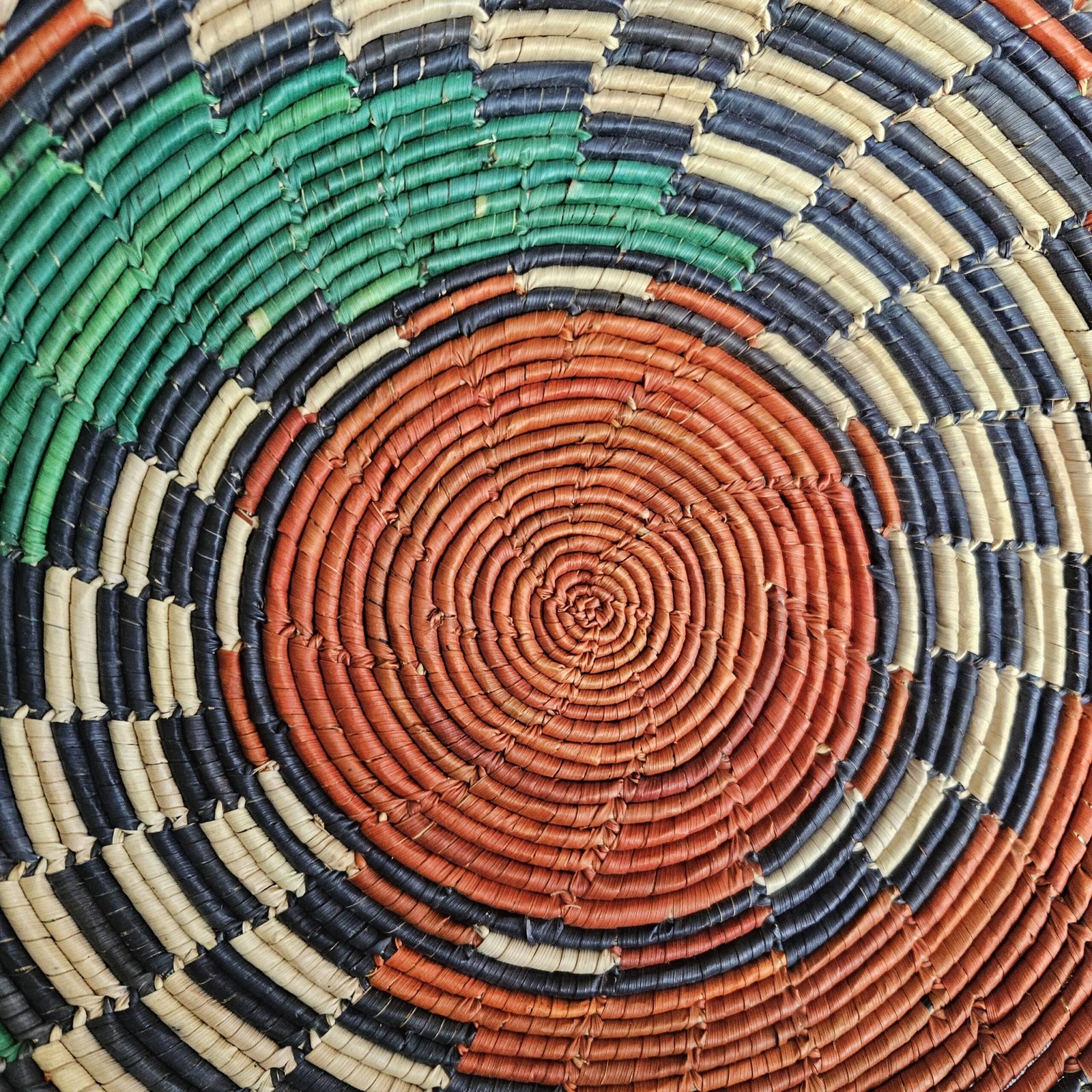 Set of 6 Handwoven African inspired Wall Baskets | Colorful Boho Woven Wall Decor | 14 13 12 Inch Basket Set | Eclectic Gallery Wall Art - Image 5
