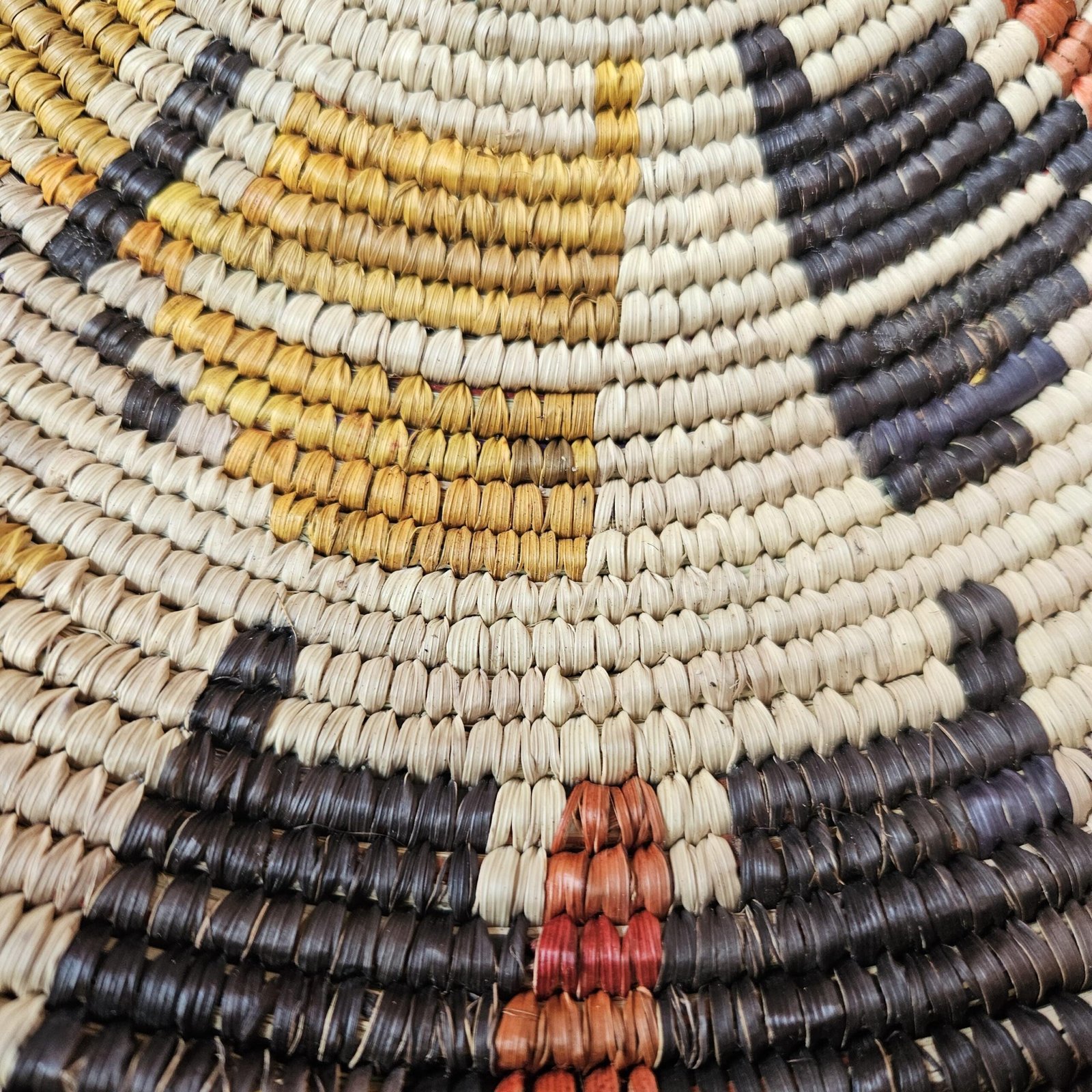 Handwoven African Wall Basket 14 Inch | Colorful Woven Wall Decor | Boho Raffia Basket | Tribal Wall Art | Ethnic Home Decor - Image 6